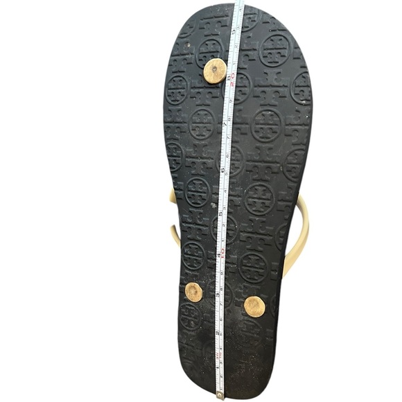 Tory Burch 7 Sandals Flip Flop Neutral Beachy Summer Resort Vacation - Picture 7 of 8